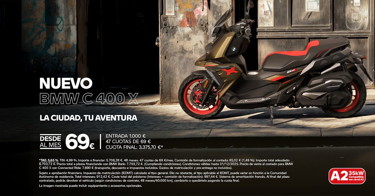 BMW Motorrad C 400 X desde 69€ al mes