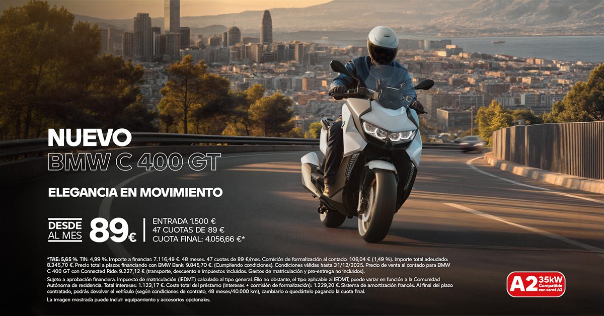 BMW C400 GT desde 89€ al mes